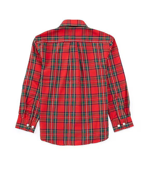 Properly Tied Boys Seasonal Sportshirt Yuletide
