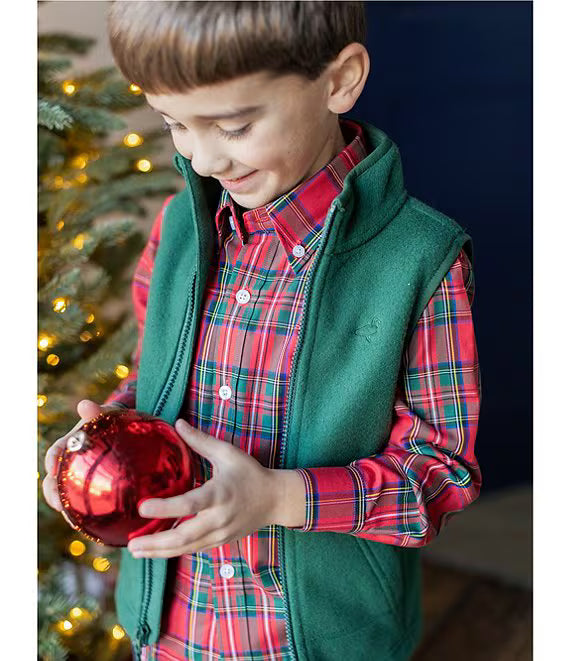 Properly Tied Boys Seasonal Sportshirt Yuletide