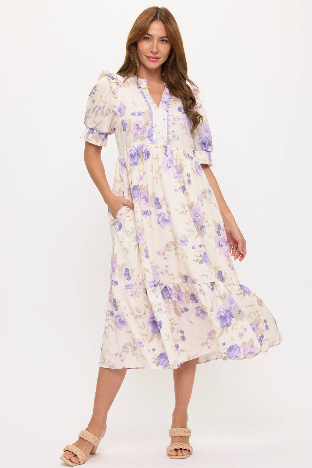 Lola Floral Midi Dress