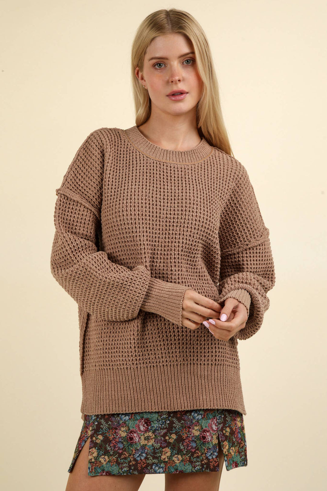 Soft Comfy Oversized Knit Sweater Pullover Top