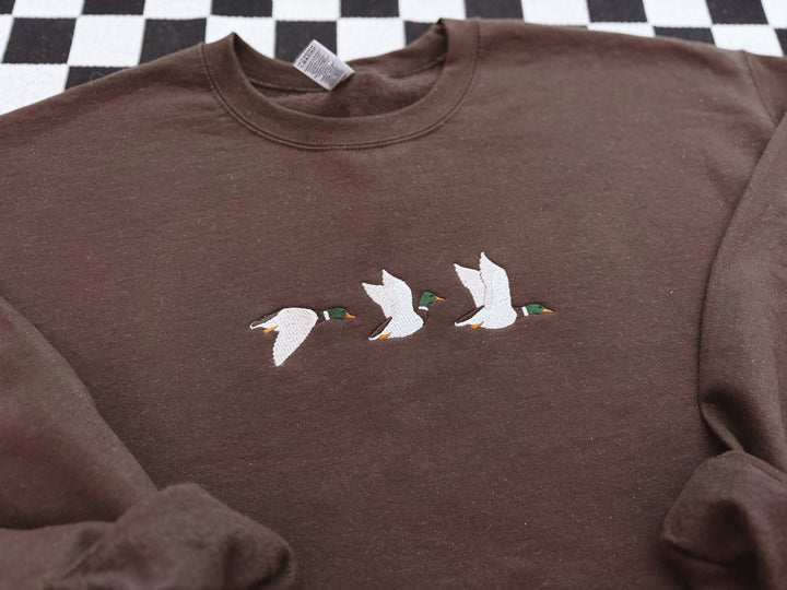 Mallard Duck Embroidered Crewneck | Hunting Sweatshirt