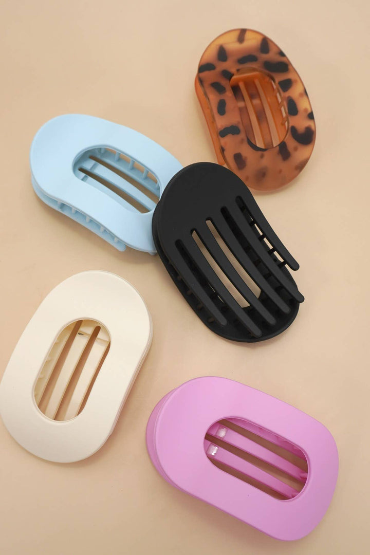 Jumbo Lay Flat Oval Hair Claw Clips Secure Styling | 40H982