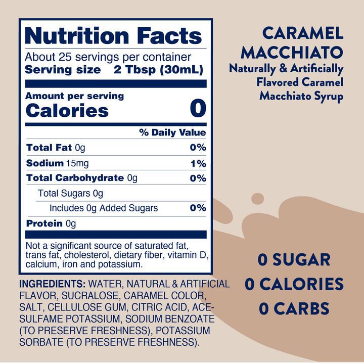 Sugar Free Caramel Macchiato Syrup