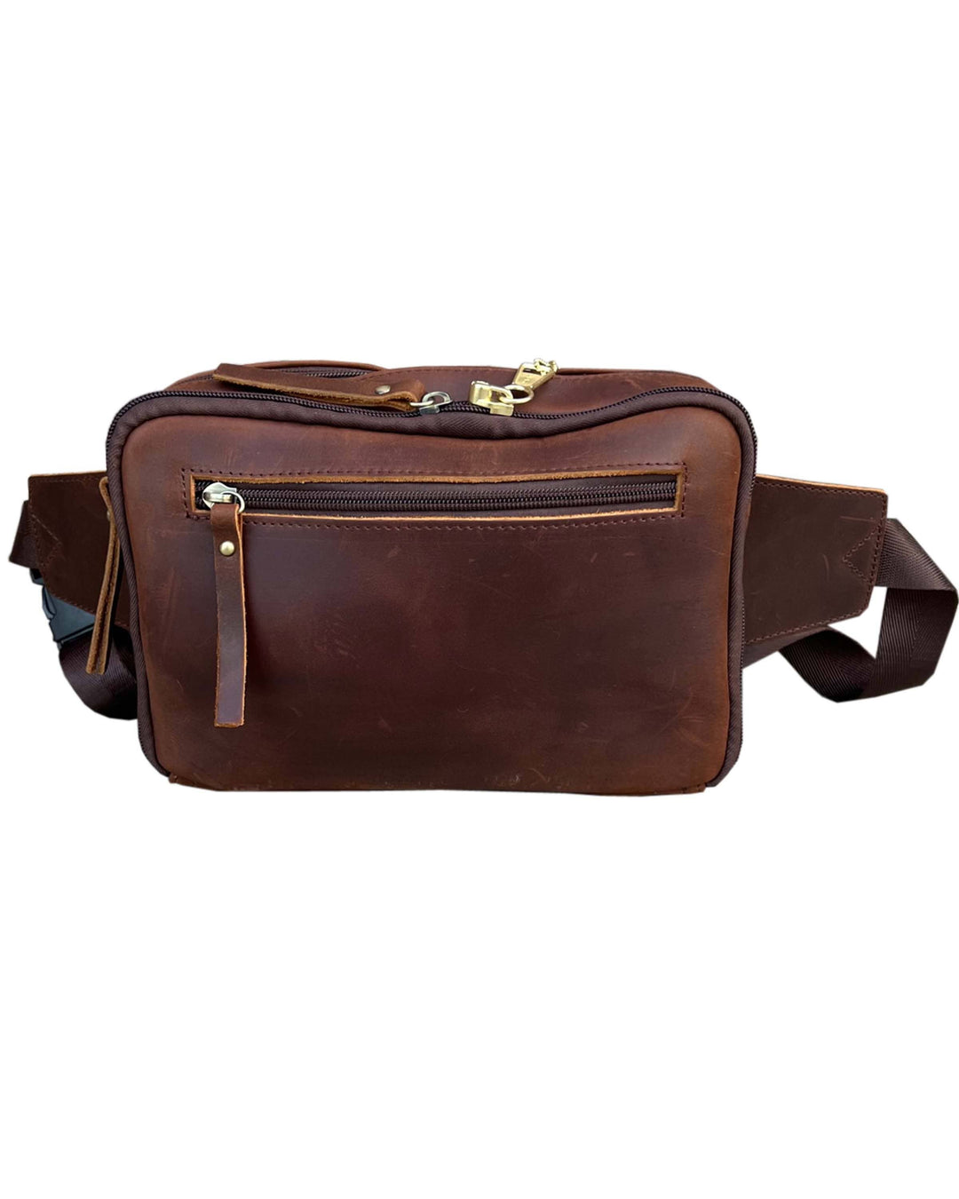 Vintage cowhide leather fanny pack/crossbody/sling bag