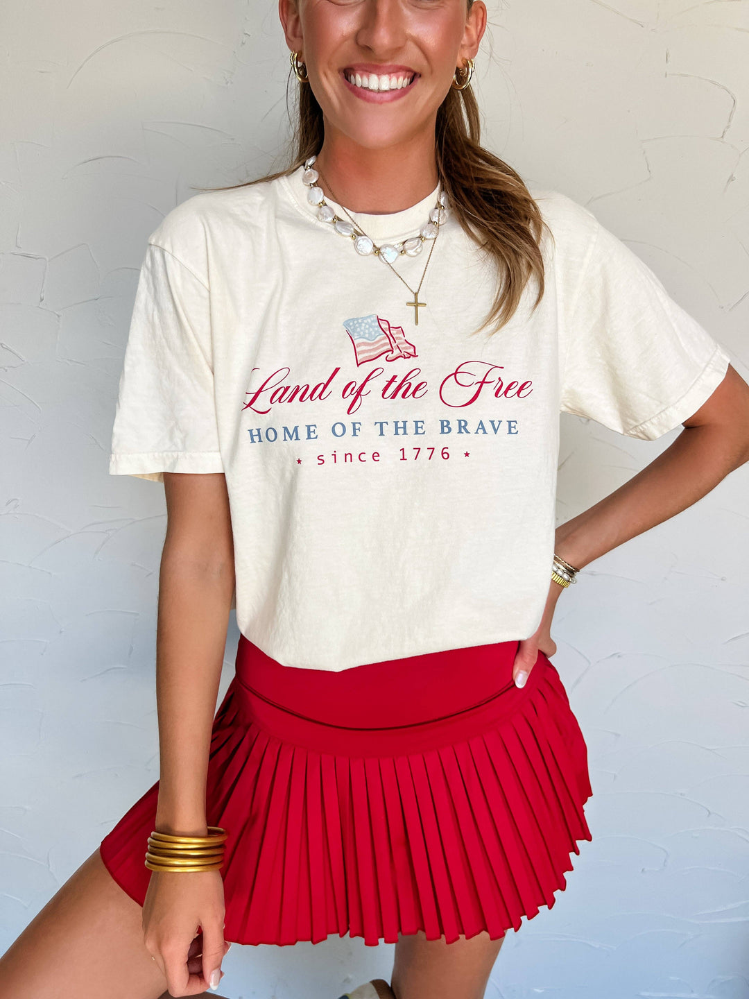 Land of the Free Watercolor CC Tee