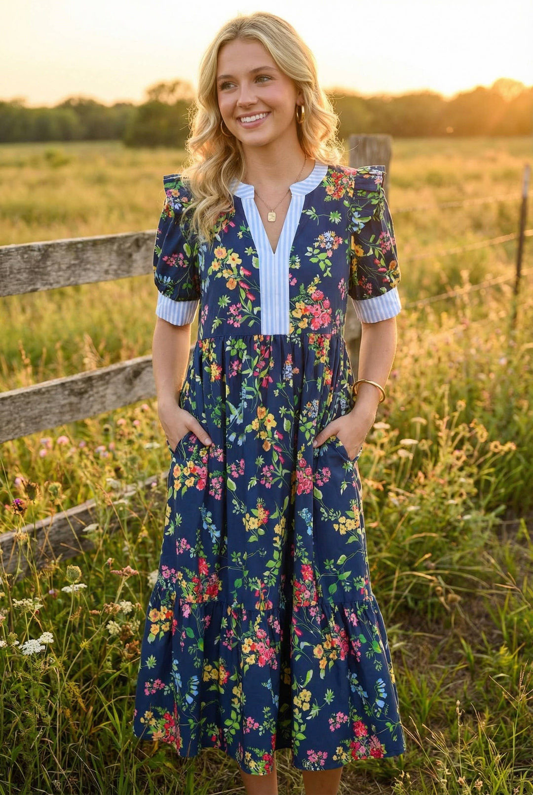 Florence Floral Midi Dress