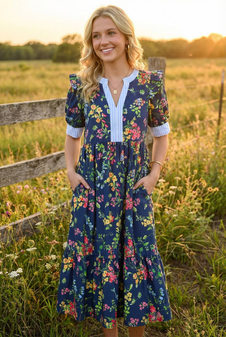 Florence Floral Midi Dress