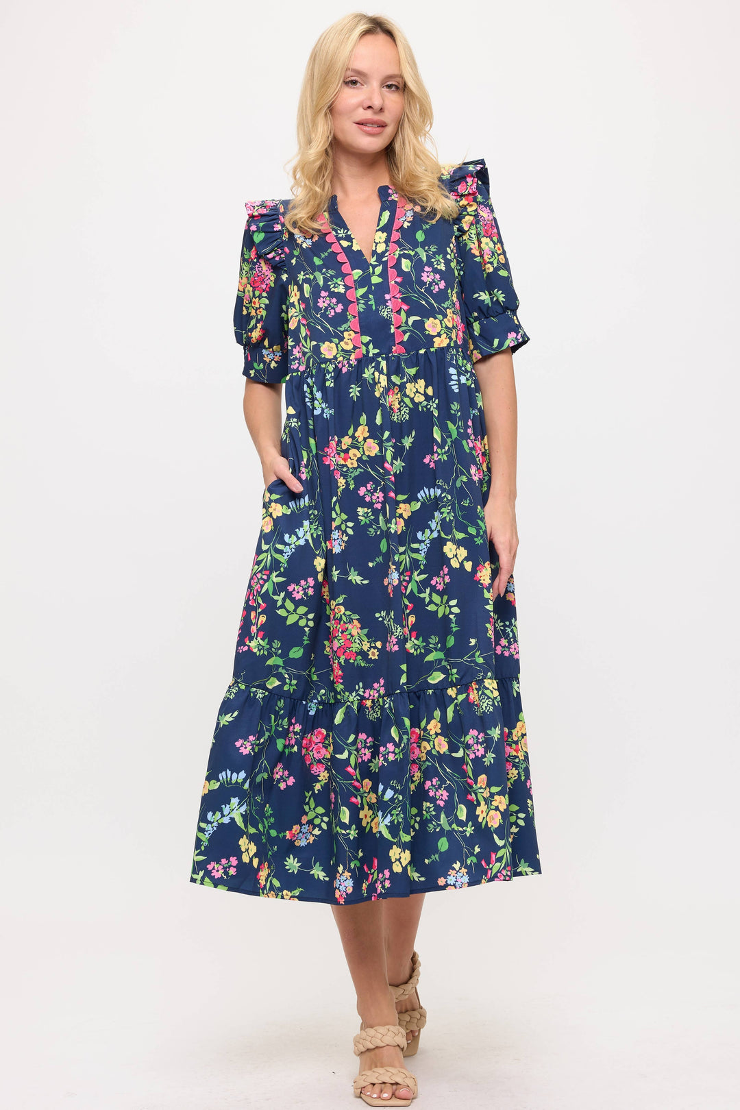 Daisy Floral Midi Dress
