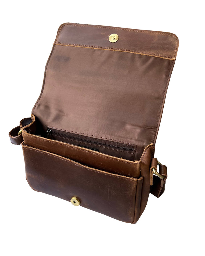 crazy horse genuine leather crossbody