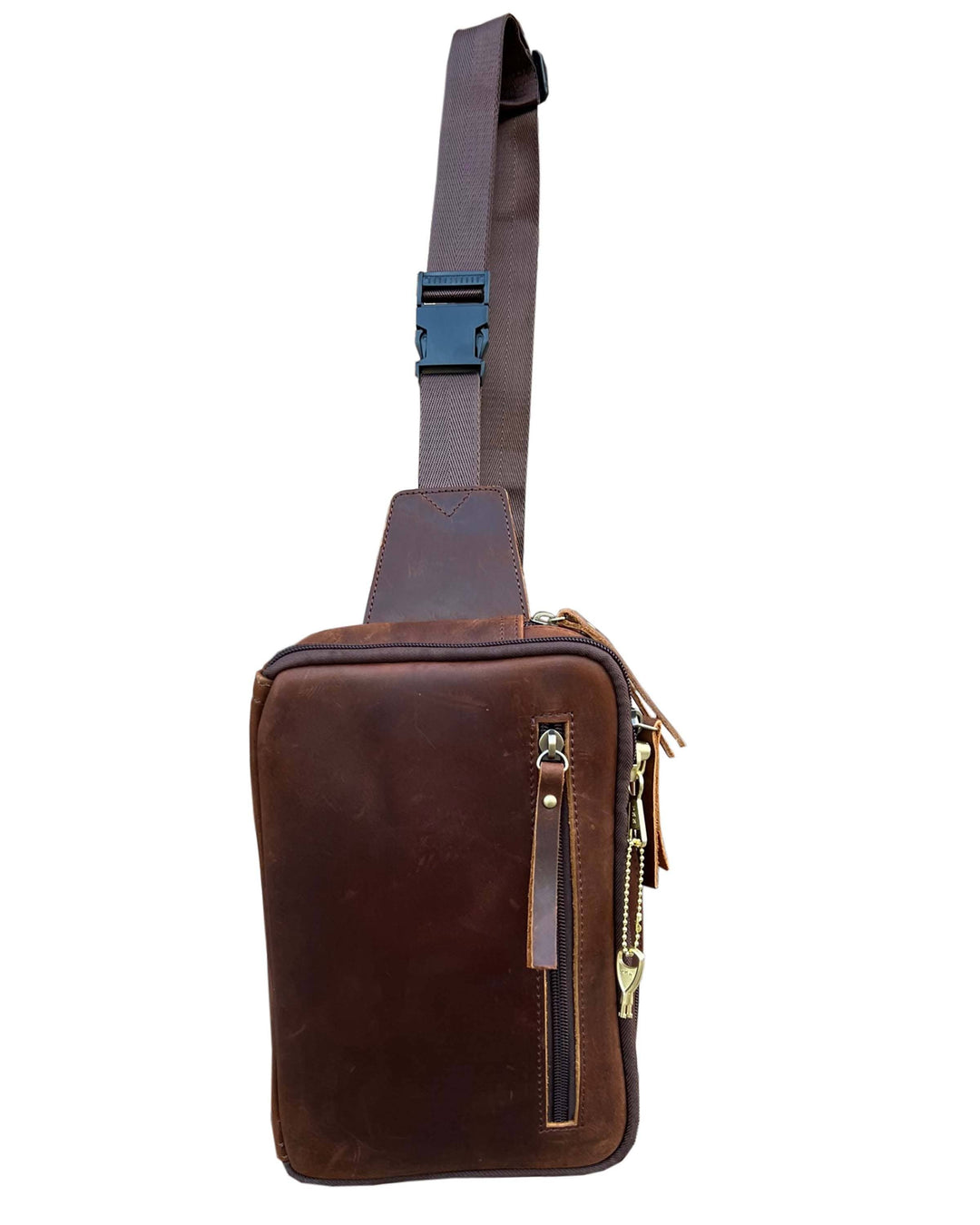 Vintage cowhide leather fanny pack/crossbody/sling bag