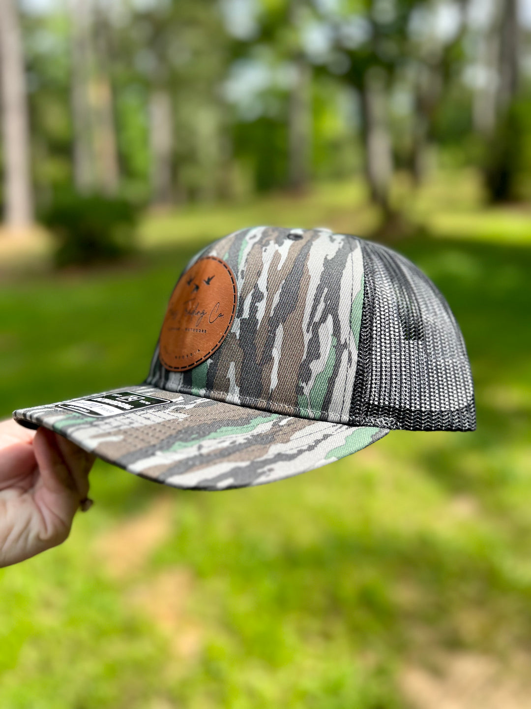 Bass Trading Co. Leather Patch Hat