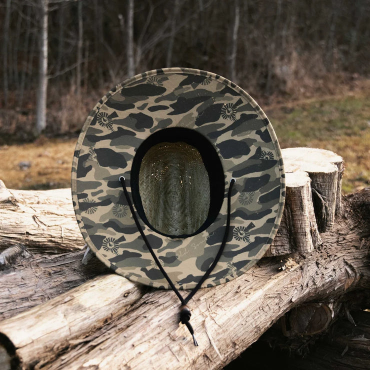 Old School Camo Straw Hat - Old South