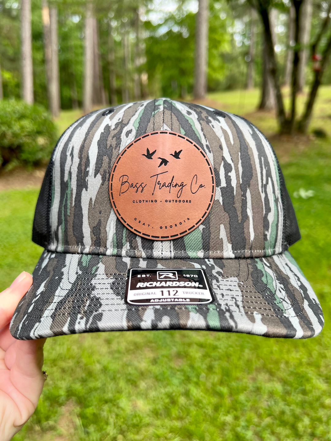 Bass Trading Co. Leather Patch Hat