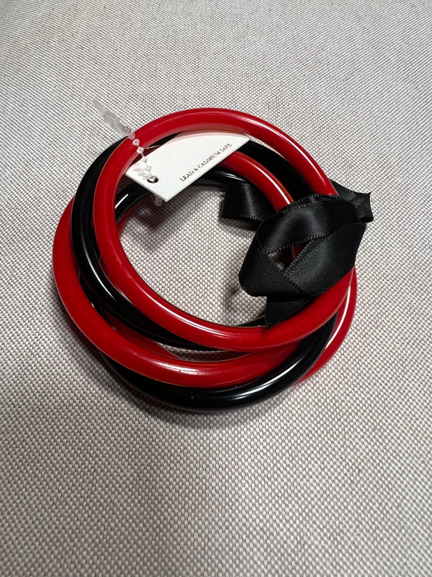 Red & Black Jelly Tube Bracelet