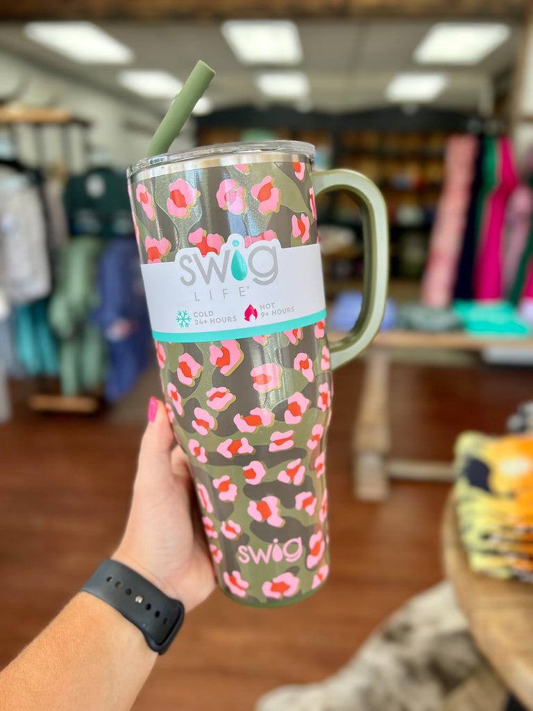 Swig Life Travel Mug with Handle - Hayride Insulated Stainless Steel - 22oz - Dishwasher Safe with A Non-Slip Base