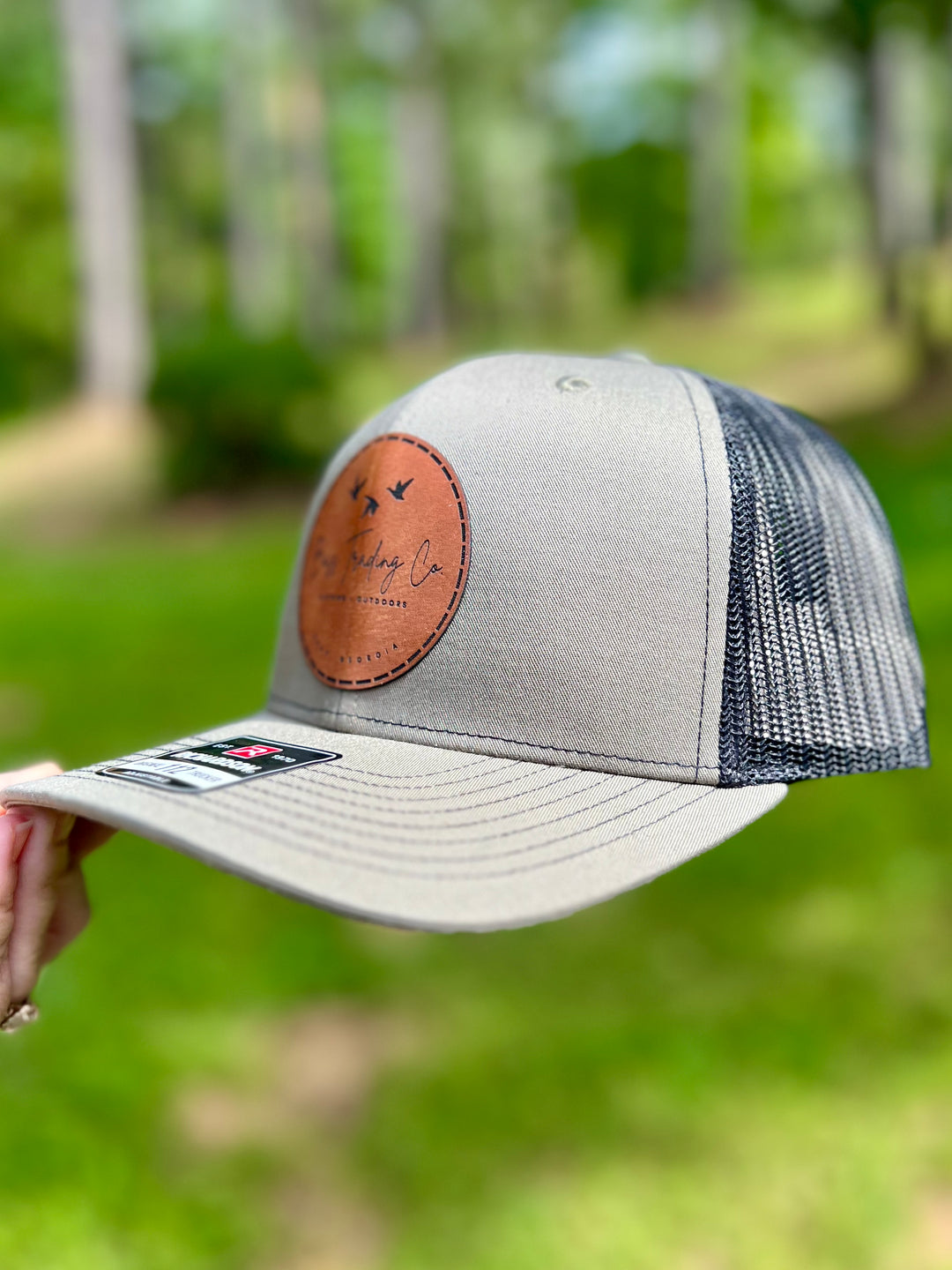 Bass Trading Co. Leather Patch Hat