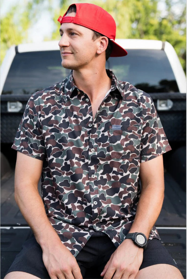 Burlebo Performance Button Up - Throwback Camo