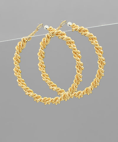 Wrapped Chain Hoops