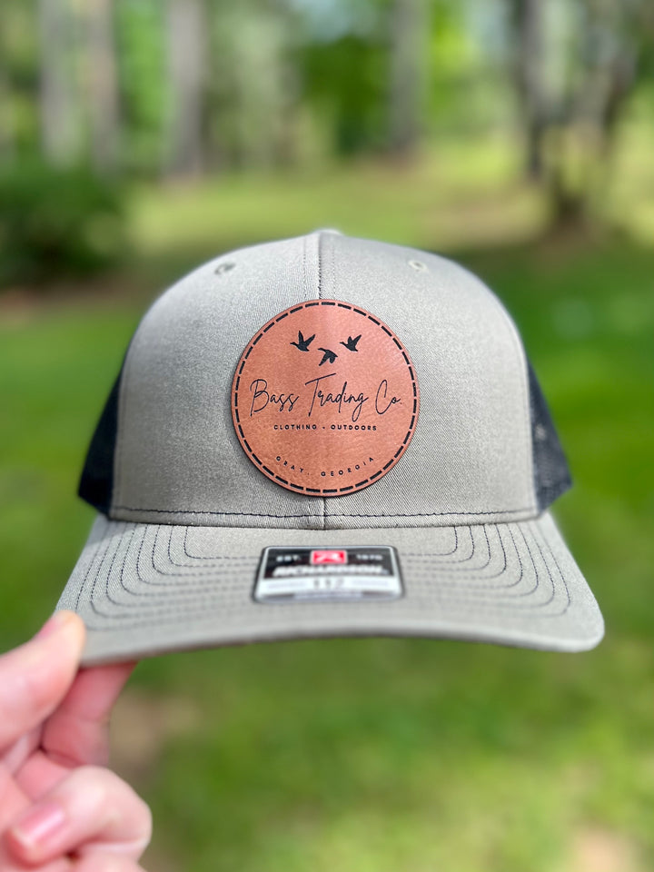 Bass Trading Co. Leather Patch Hat