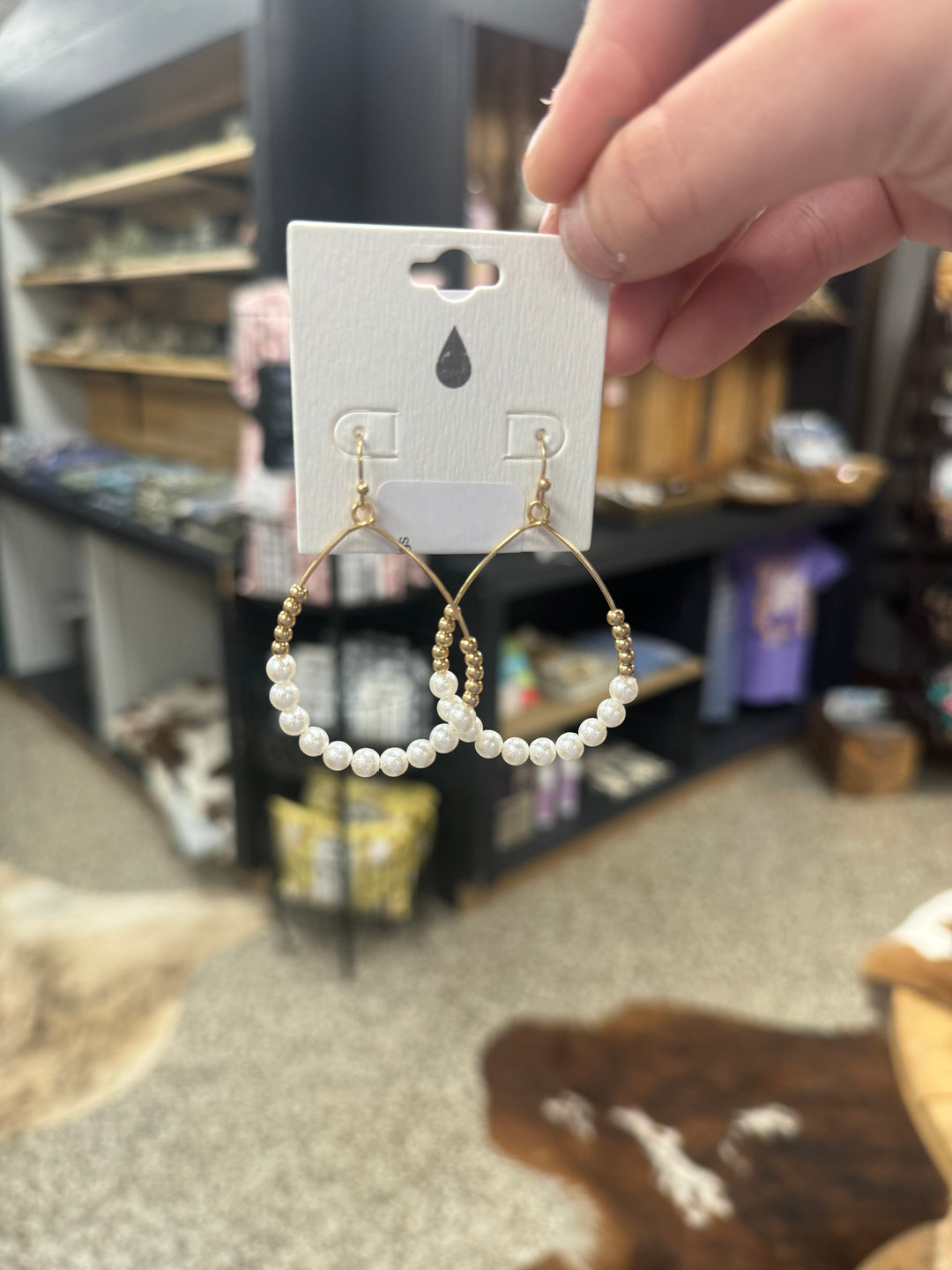 Dainty Beaded Teardrop Earrings