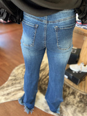 Loretta Flare Raw Hem Jeans - Size 5