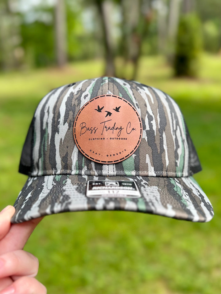 Bass Trading Co. Leather Patch Hat