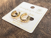 Dainty 14K Gold Dipped Hinge Huggie Earrings