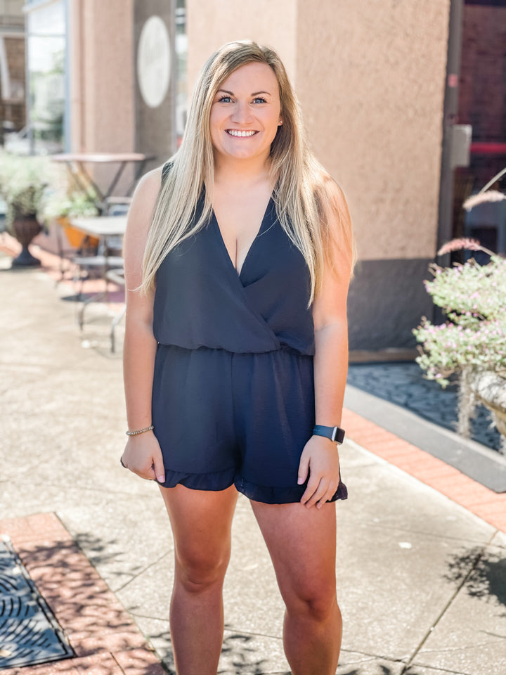 Gabby Black Romper