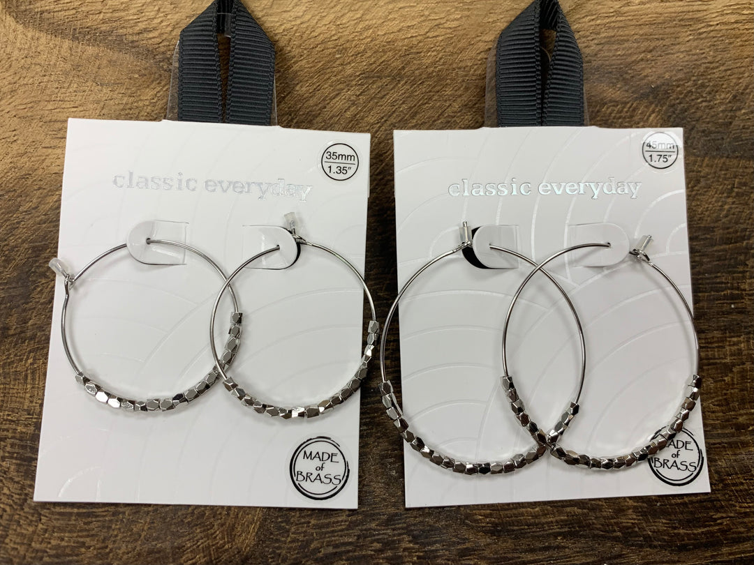 Bead Hoop Earring