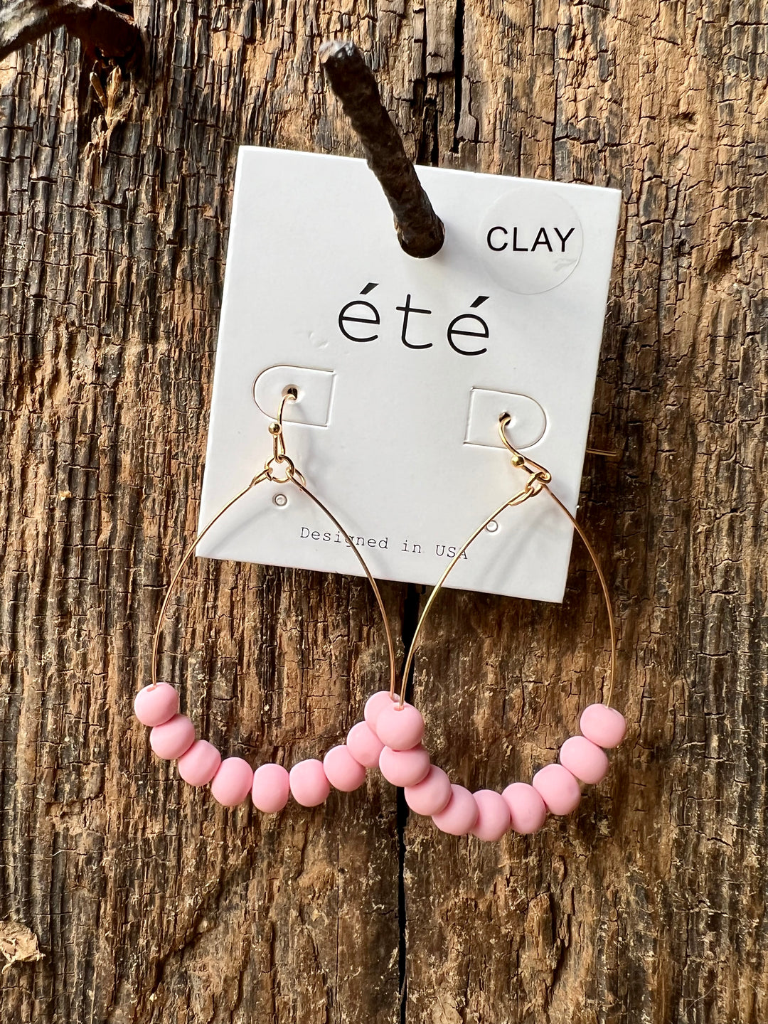 Clay Ball Teardrop Earrings