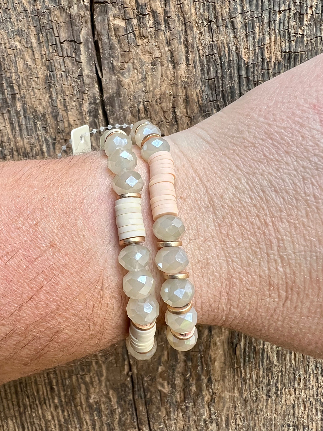 Clay & Glass Bead Bracelet