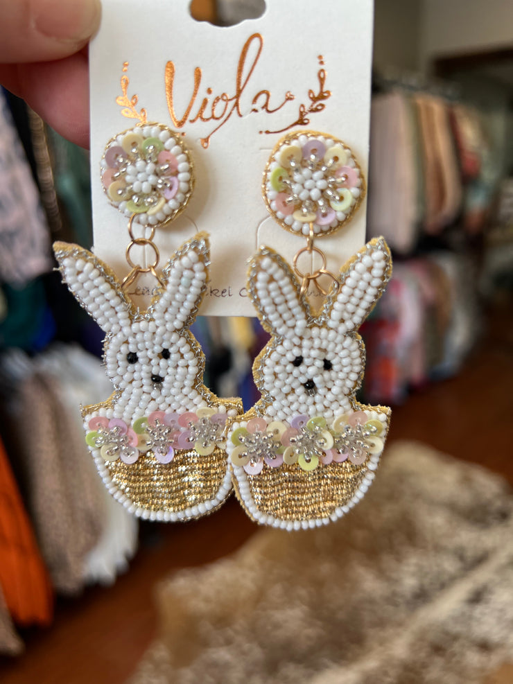 Easter Bunny Eggs Earrings
