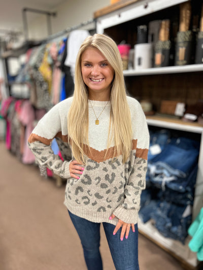 Kaitlyn Leopard Sweater