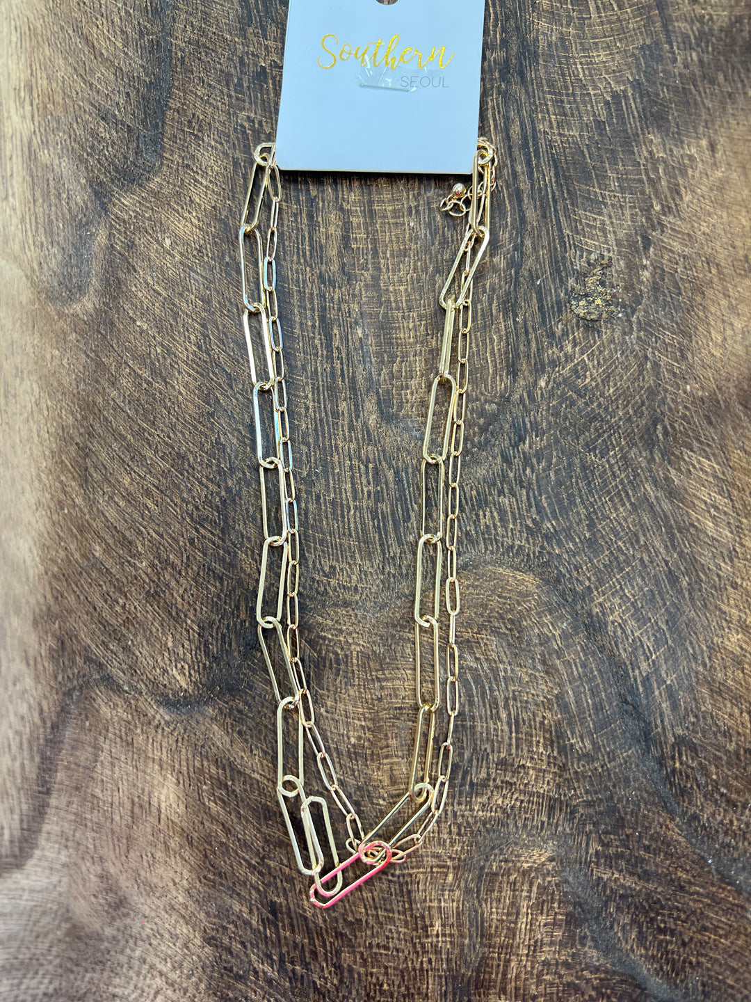 2 Row Linked Chain Necklace