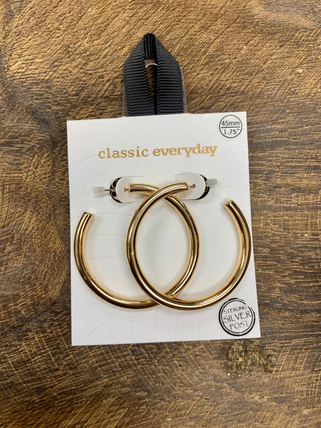 Thick Tube Hoop Earring