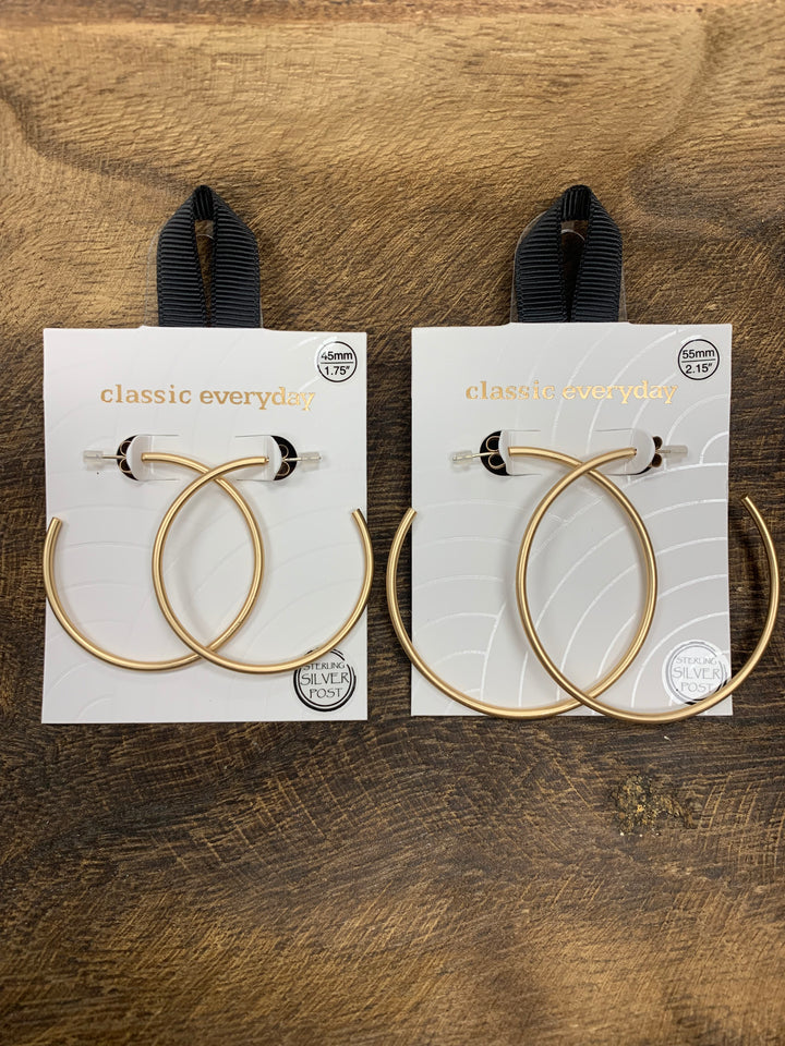 Thin Tube Hoop Earring