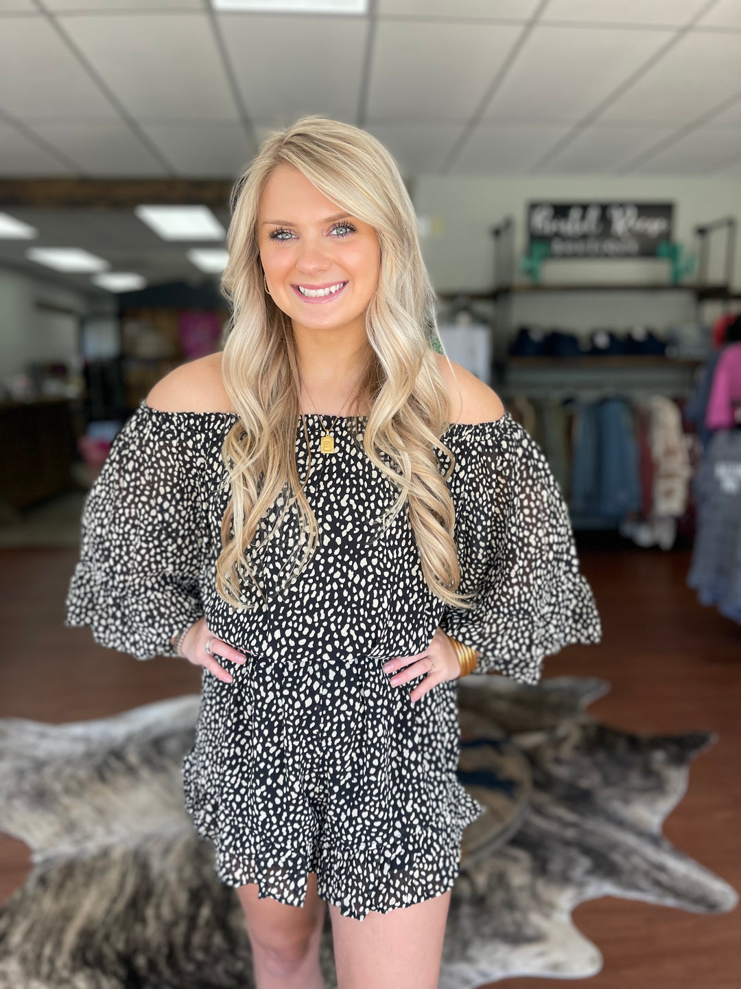 Ruffle Dot Romper