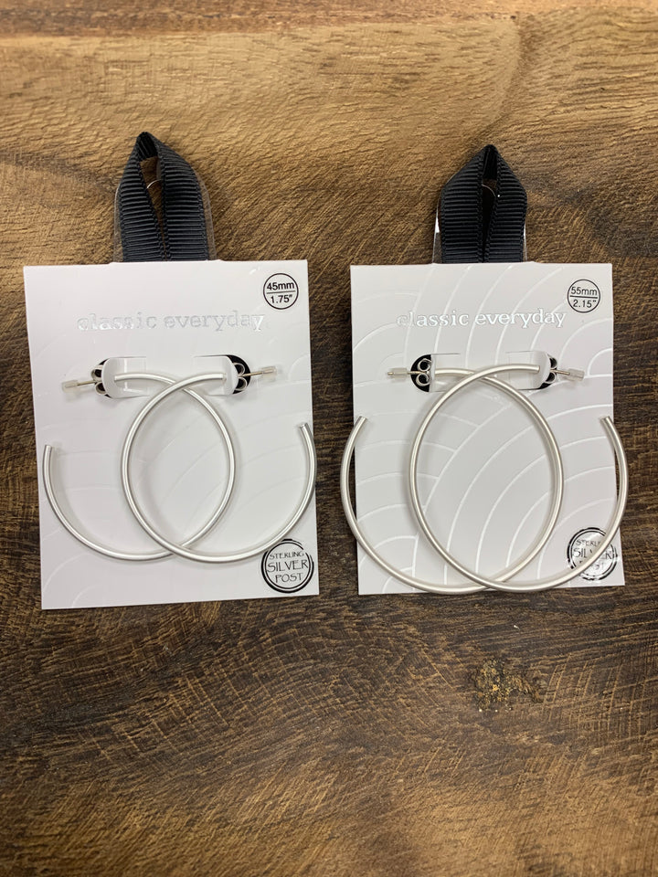 Thin Tube Hoop Earring