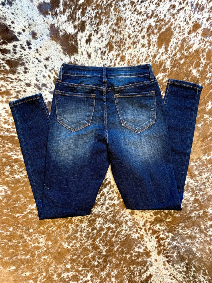 Button Fly Distressed Hammer Jeans